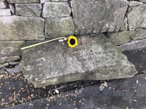 Stone with flower