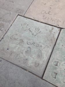 Cary Grant cement prints