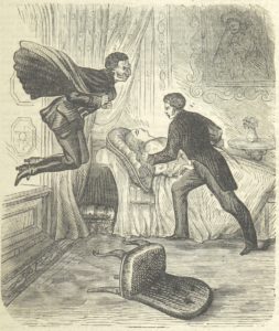 Illustration of Jack jumping into a bedroom