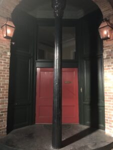 Front door on corner