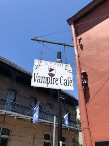 Sign for Vampire Cafe