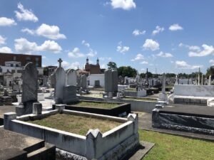 Rows of coping graves