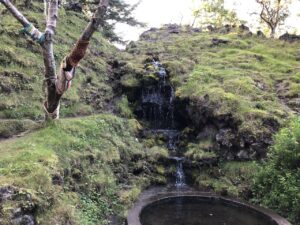 Waterfall into a pool