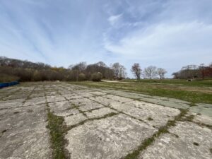 Large area of old concrete