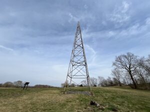 Metal frame tower