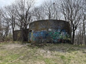 Round, stone building