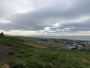 Landscape phot with sea in background