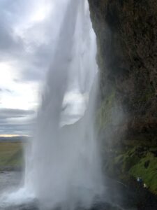 Side of water falling